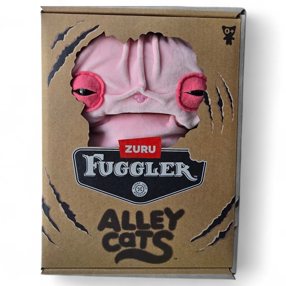Fuggler Alley Cats 9" WRINKLE McSTINKLES Little Hairless Cat Pink Sphinx Sphynx
